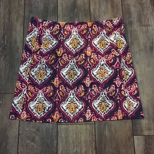 J Crew printed skirt size 2
